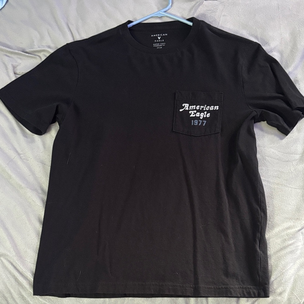 American Eagle Outfitters Black Tee with Pocket
